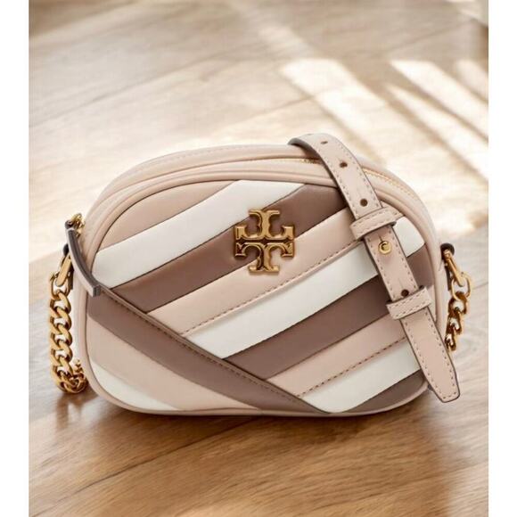 Tory Burch Kira Tri Color Quilted Leather Camera Bag - Picture 12 of 12